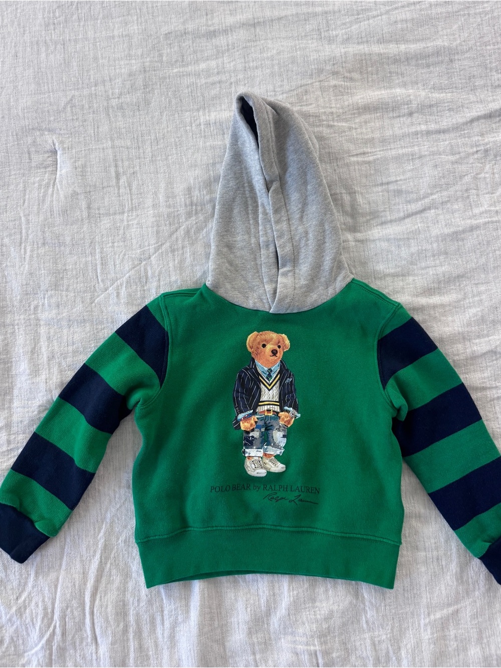 Ralph Lauren Green POLO BEAR Hoodie Boys 3T